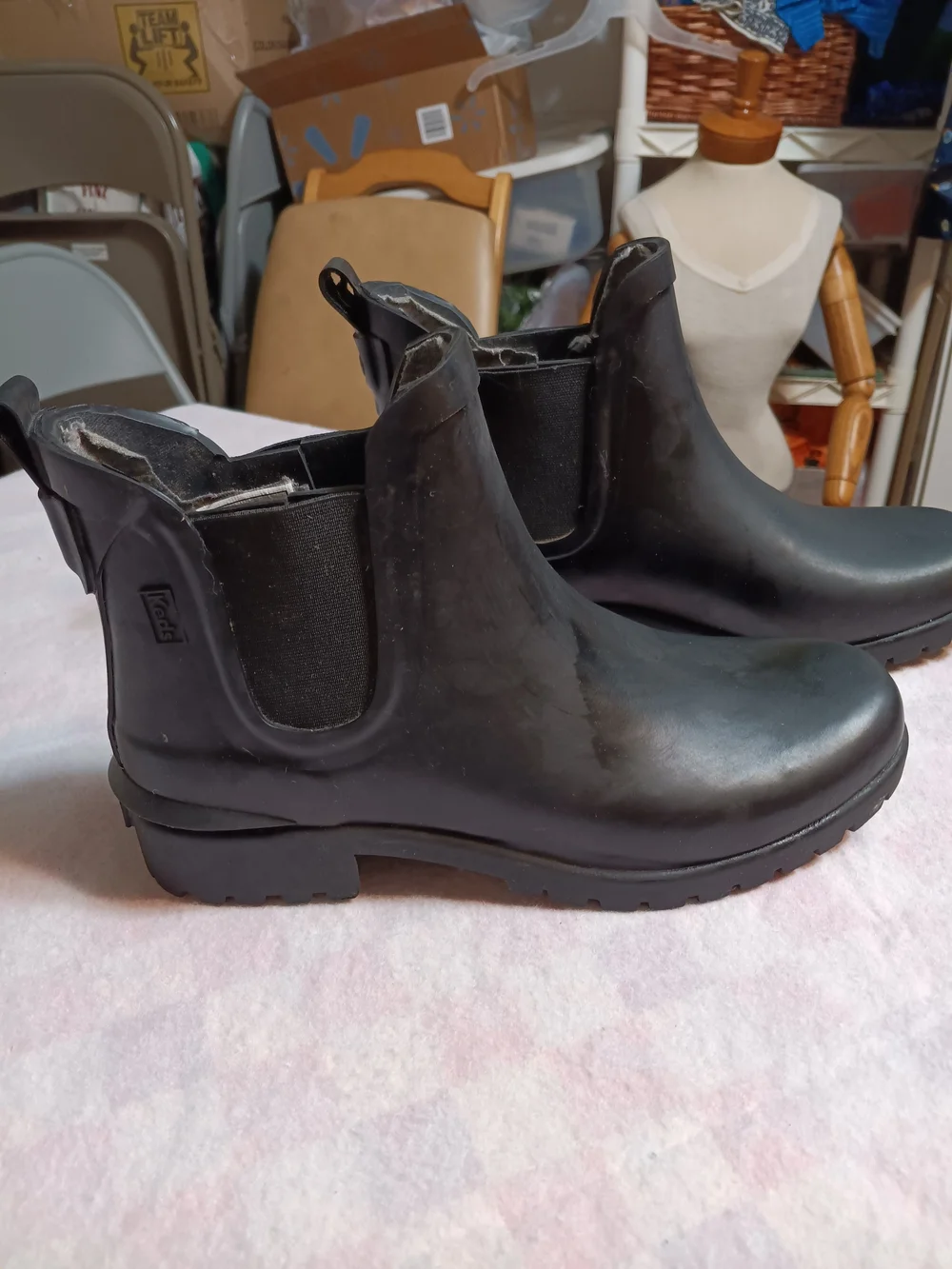 Keds Men's Black Waterproof Pull-On Rain & Snow Chelsea Boots